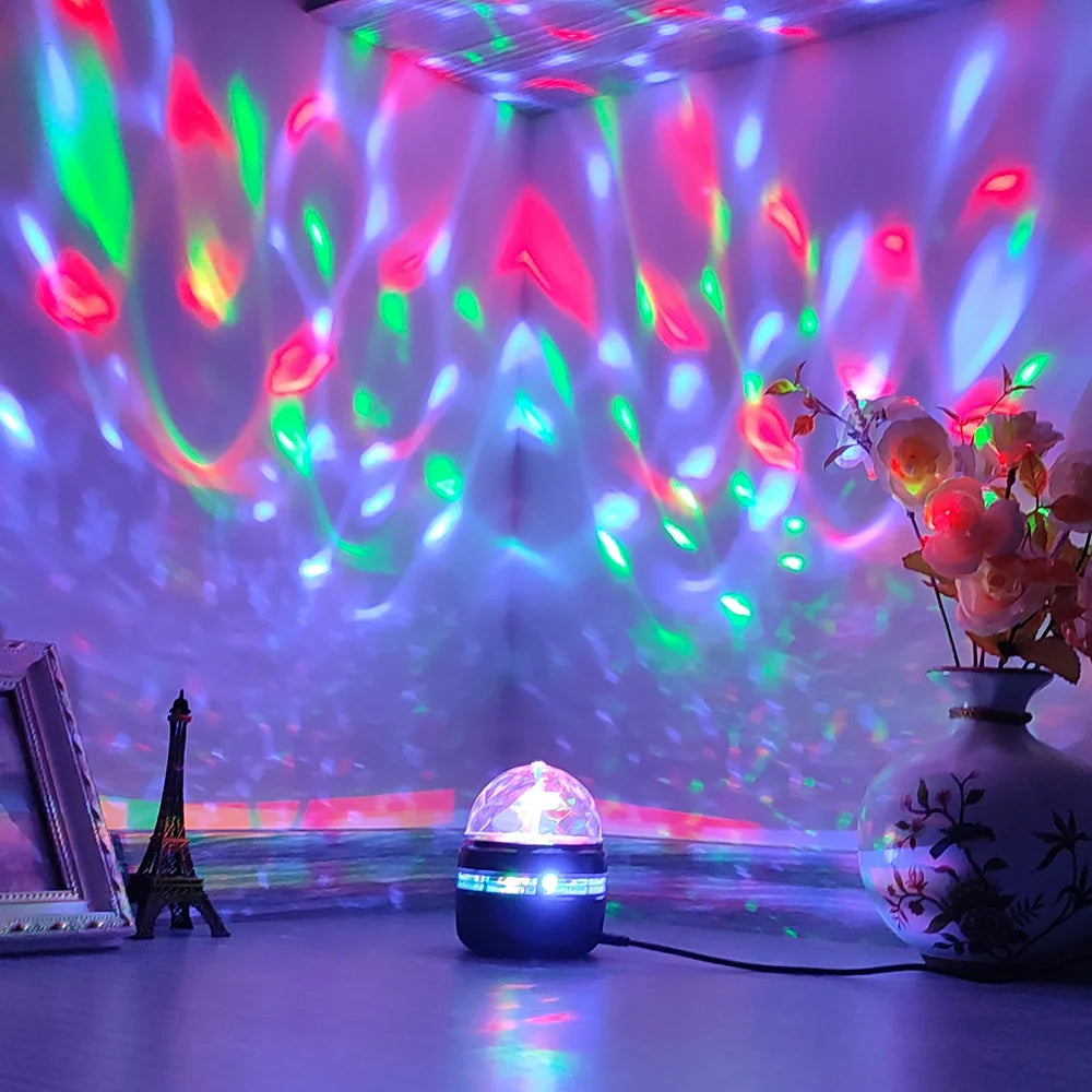 Sky Galaxy Lamp Projector LED Night Light Remote Control Sound Active 5V USB Charging 7 Modes for Kids Room  Party Decor