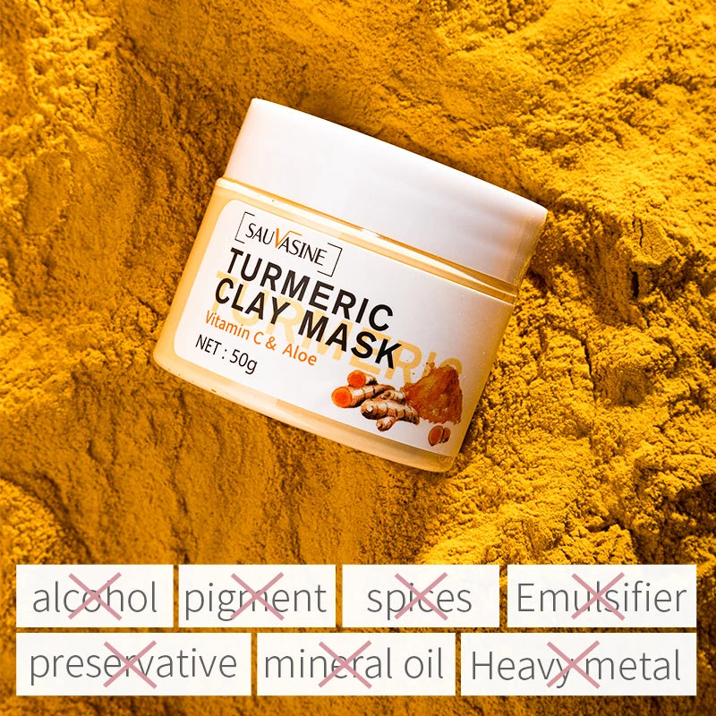 Turmeric Mud Mask Facial Purification Deep Cleansing Brightening Oil Control Beauty Anti-Acne Skincare Beauty-health Cerave