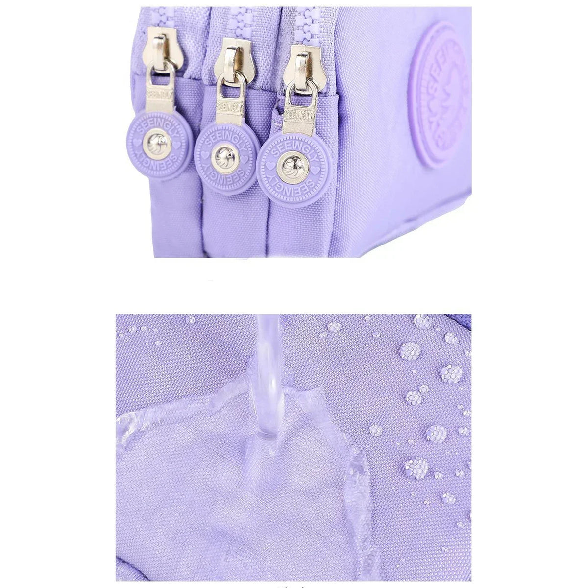 Mini monedero de nailon, bolso para llaves, billeteras para mujer con cremallera, impermeable, portátil, tarjetero de tres capas, bolso para mujer y niña, bolso para auriculares