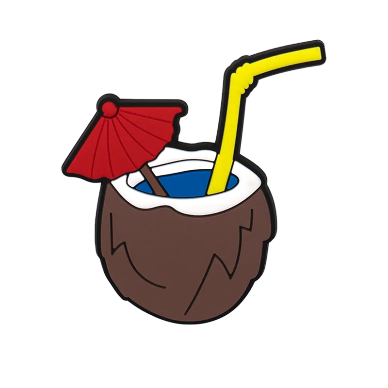 1pcs Bag Charms Coconut Lemon Bag Accessories Coffee Duck Flower Flamingos Beach Tote Bag Pink Decoration Decorative Gifts