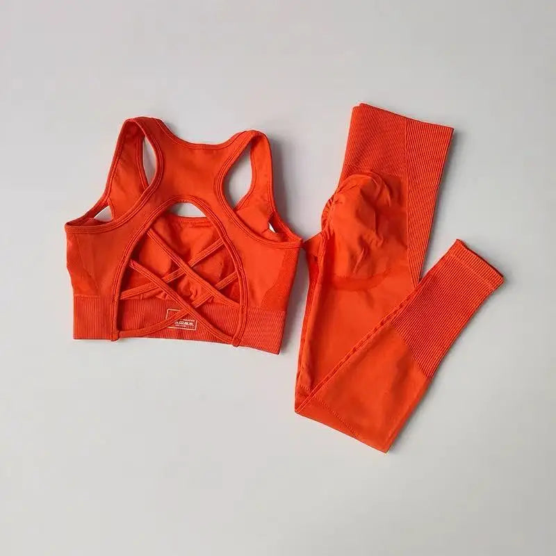 Conjunto de Sujetador deportivo para mujer, camiseta sin mangas profesional para Fitness, mallas para correr a prueba de golpes, traje de Yoga, ropa con sujetador trasero bonito, 2 uds.