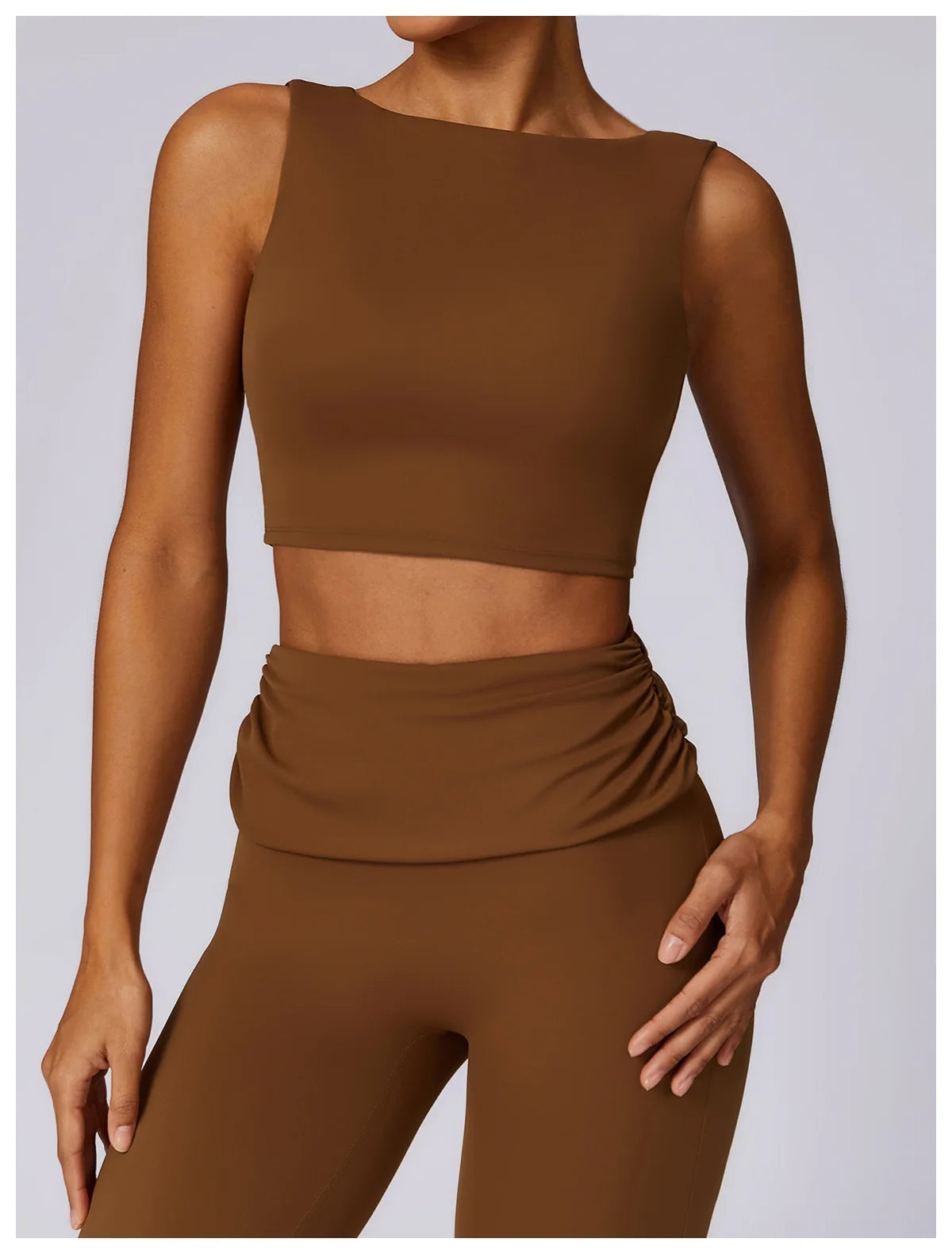 NCLAGEN Running Sports Bra Women High Support Impact Open Back Yoga Breathable Slim Fit Fitness Tank Top With Removable Pads