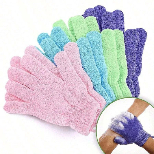Guantes de ducha exfoliantes reversibles, guantes exfoliantes para el cuerpo, herramientas de limpieza, toalla de baño, productos de baño, exfoliante de espalda, 2 uds./6 uds./12 Uds.