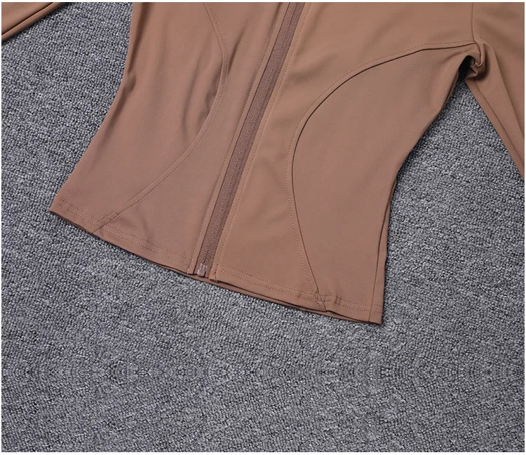 Chaqueta deportiva para mujer, camisa de manga larga, abrigo de entrenamiento, ropa de entrenamiento de gimnasia, ropa deportiva de Yoga