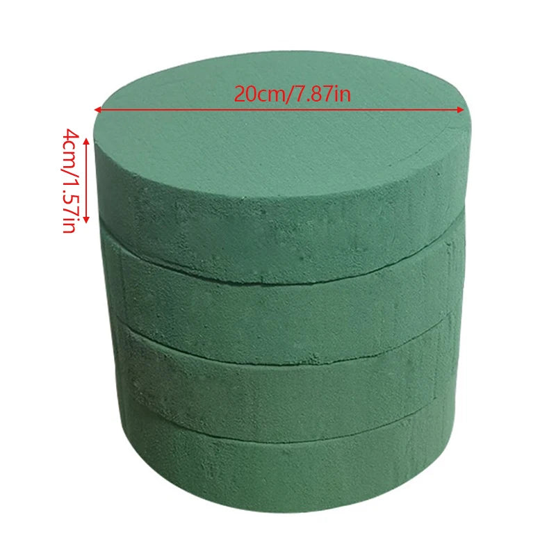 DIY Round Floral Foam Bricks Flowers Mud Green Florist Styrofoam Blocks Wedding Birthday Flower Arrangement Materials Supplies