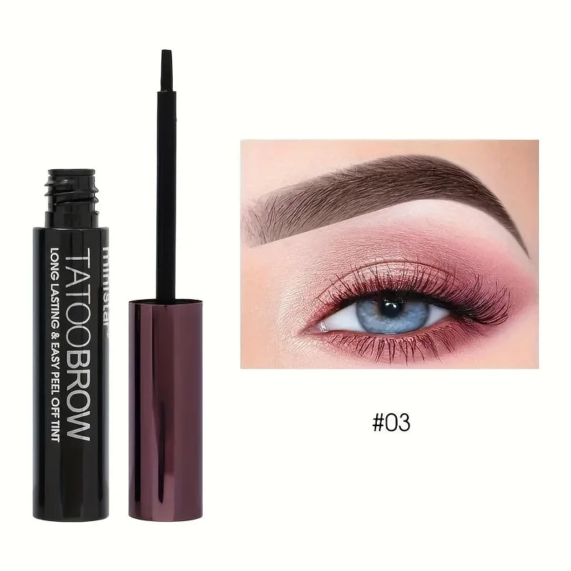 Tinte de Gel para cejas semipermanente, resistente al agua, a prueba de transferencia, para cejas de aspecto más completo y definido, 1 unidad