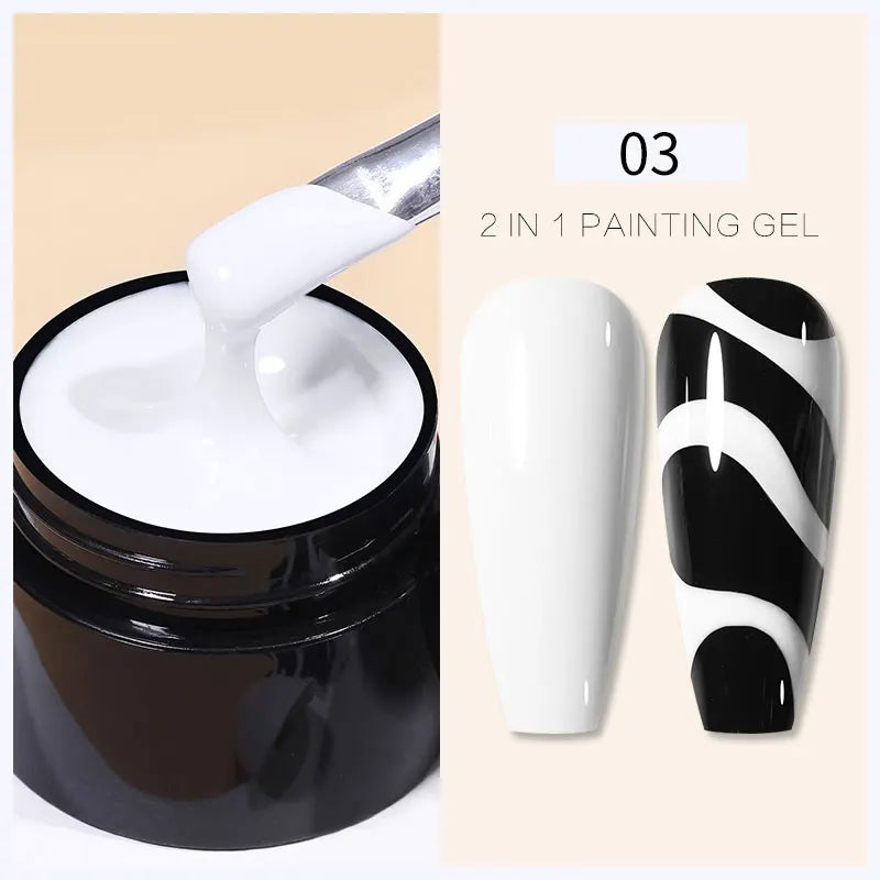 White Black Silver Spider Drawing Gel Nail Polish UV Painting Outline Gel Varnish Nails Art All For Manicure