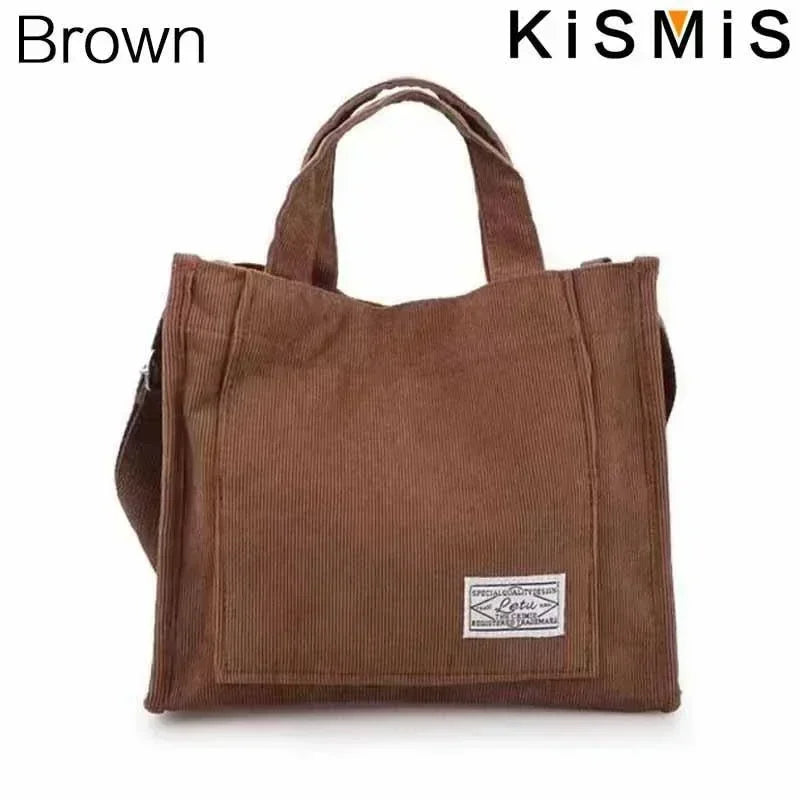 Bag For Women New Style Simple Corduroy Portable Large Capacity Bag Ins Fashion Trend Small Square Handbag