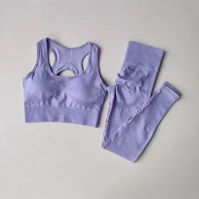 Conjunto de Sujetador deportivo para mujer, camiseta sin mangas profesional para Fitness, mallas para correr a prueba de golpes, traje de Yoga, ropa con sujetador trasero bonito, 2 uds.