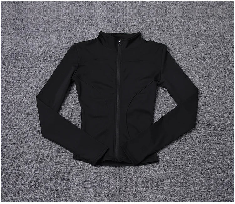 Chaqueta deportiva para mujer, camisa de manga larga, abrigo de entrenamiento, ropa de entrenamiento de gimnasia, ropa deportiva de Yoga
