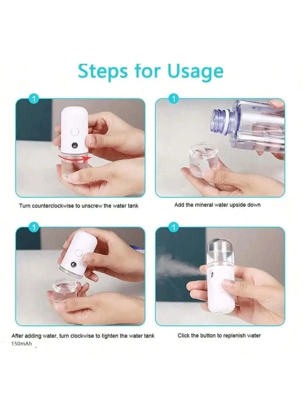 Pulverizador Facial de niebla USB, humidificador, nebulizador recargable, vaporizador Facial, instrumentos de belleza hidratantes, herramientas para el cuidado de la piel