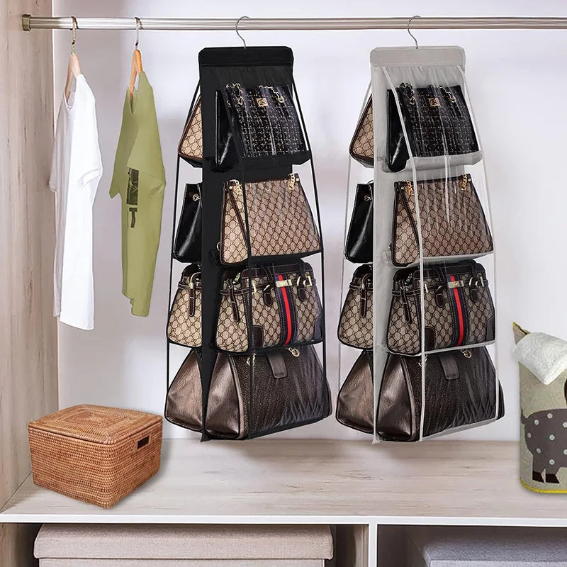 Handbag Hanging Organizer  Purse Organizer for Closet Organizers Bag Storage Hanger Oxford Cloth Closet Bag Organizer