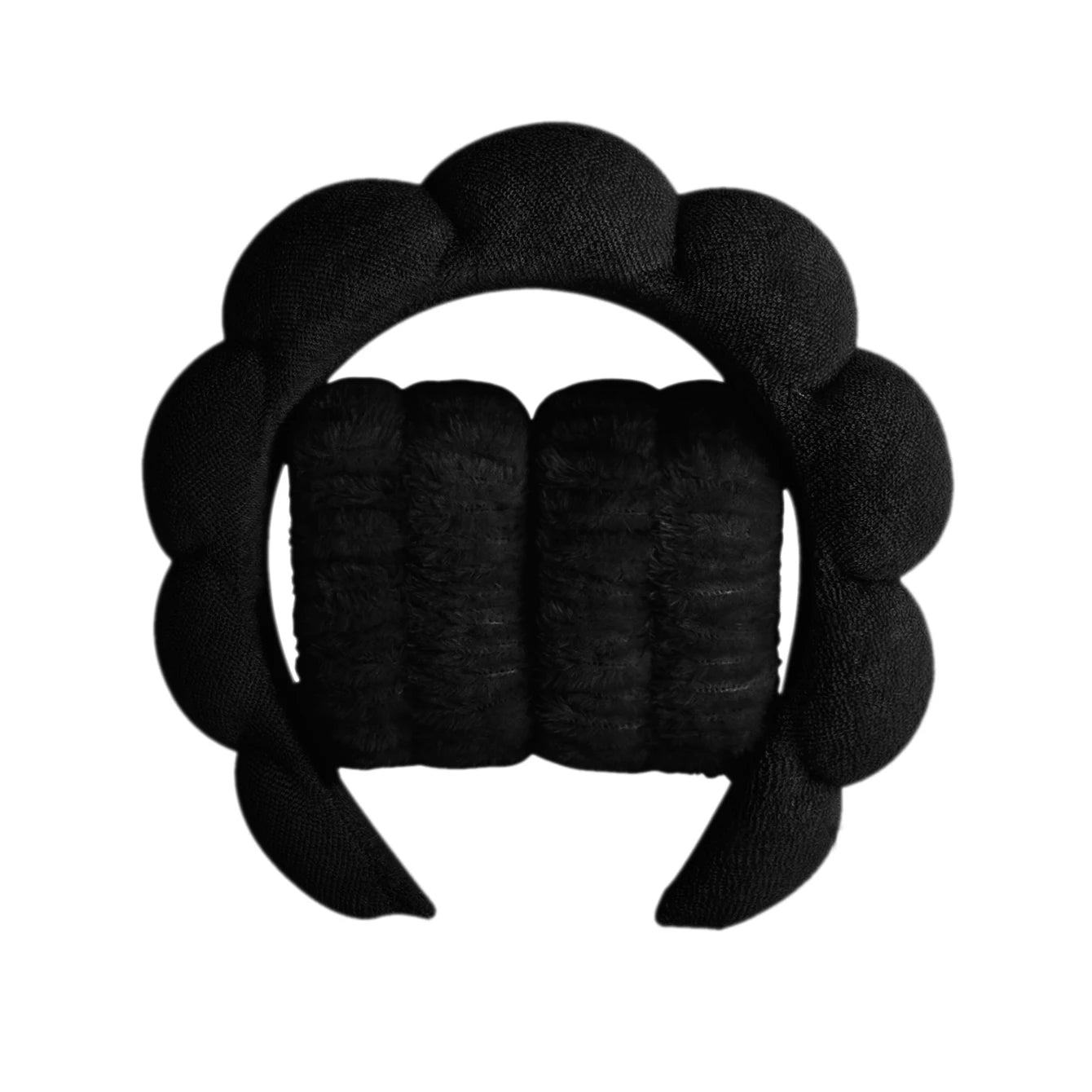 3 unit pulseras de lavado de microfibra de moda Scrunchies diadema hinchada Spa diadema de burbujas para lavar Maquillaje facial ducha cuidado de la piel