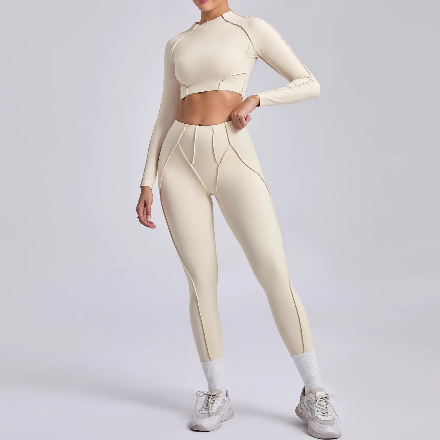 Yoga Sets Sports Fitness High Waist Hip-lifting Shapeing Trousers Backless Bra Suit Workout Gym Leggings Sets for Women