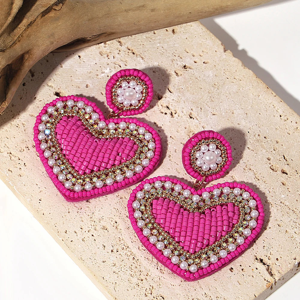 AENSOA Bohemian Starfish Lobster Conch Seed Bead Drop Earrings for Women Handmade Ocean Animal Earrings Summer Beach Jewelry