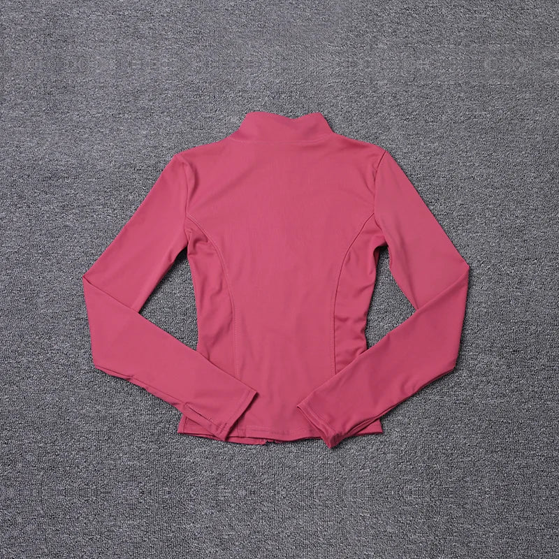 Chaqueta deportiva para mujer, camisa de manga larga, abrigo de entrenamiento, ropa de entrenamiento de gimnasia, ropa deportiva de Yoga