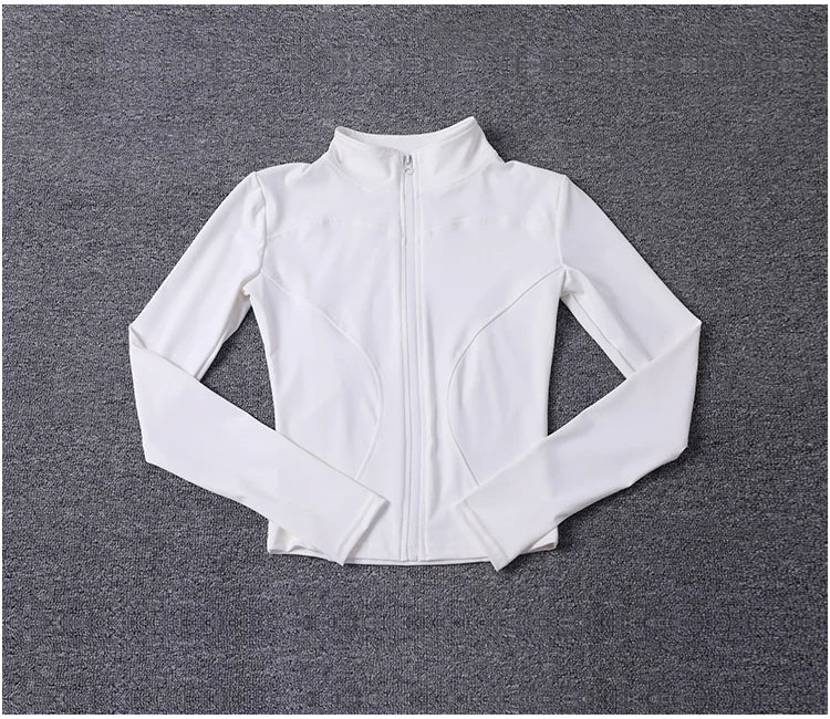 Chaqueta deportiva para mujer, camisa de manga larga, abrigo de entrenamiento, ropa de entrenamiento de gimnasia, ropa deportiva de Yoga