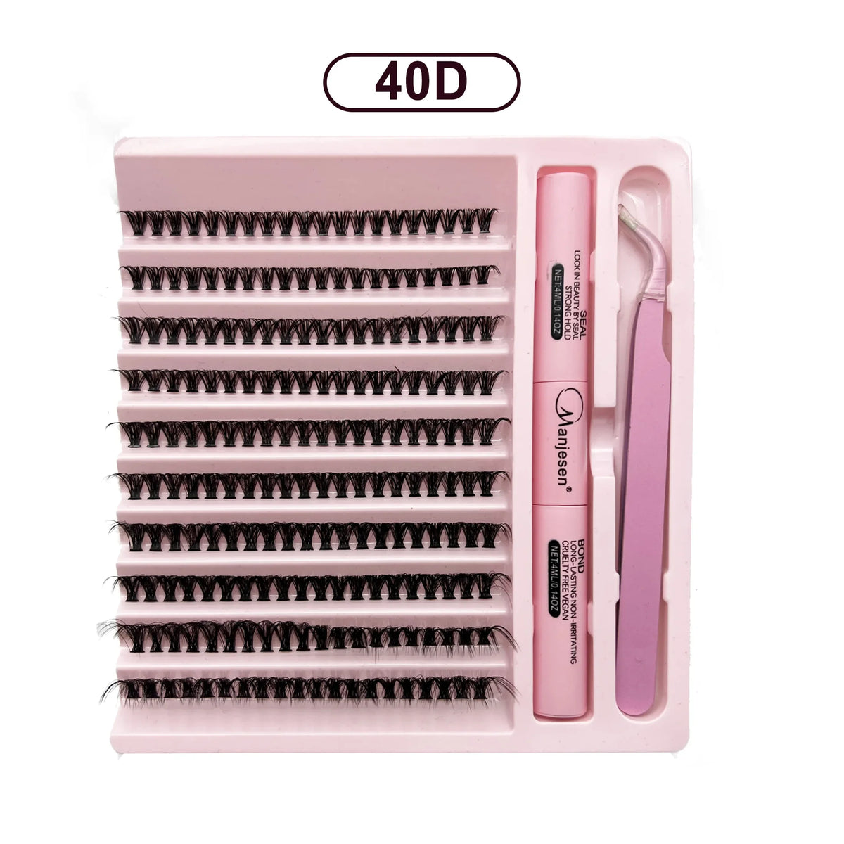 Kit de extensión de pestañas DIY, 200 piezas, racimo, unión y sello, herramientas de maquillaje para pegar, accesorios de pegamento