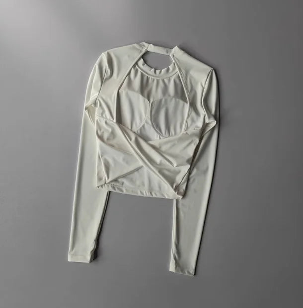Camiseta deportiva con almohadilla  espalda descubierta, traje de Yoga adelgazante de secado rápido, ropa superior