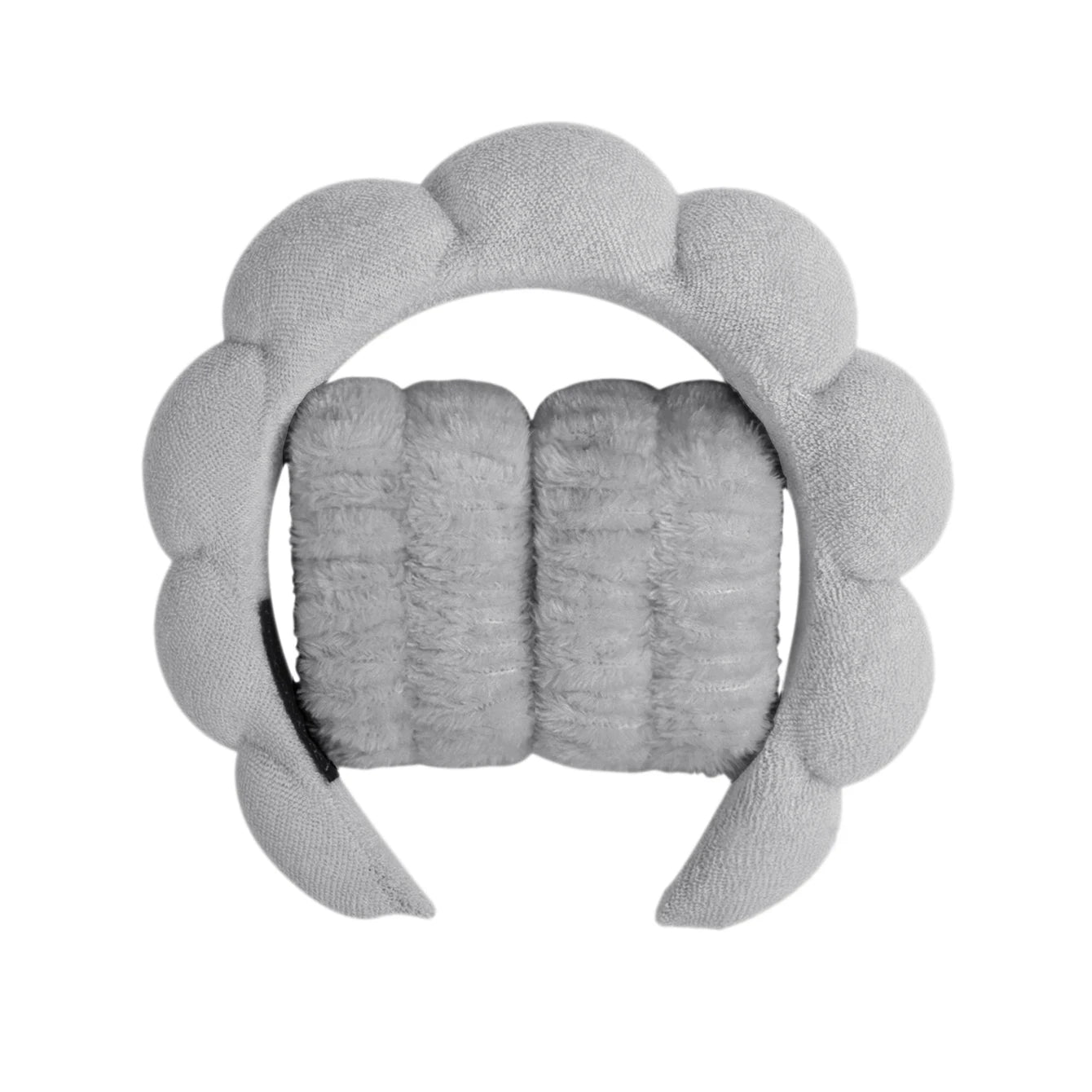 3 unit pulseras de lavado de microfibra de moda Scrunchies diadema hinchada Spa diadema de burbujas para lavar Maquillaje facial ducha cuidado de la piel