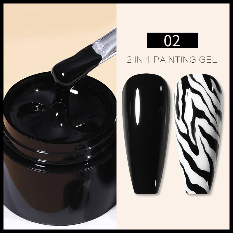 White Black Silver Spider Drawing Gel Nail Polish UV Painting Outline Gel Varnish Nails Art All For Manicure