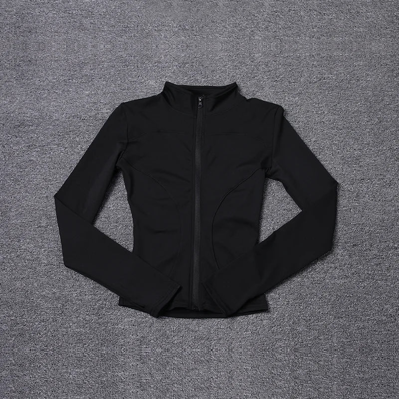 Chaqueta deportiva para mujer, camisa de manga larga, abrigo de entrenamiento, ropa de entrenamiento de gimnasia, ropa deportiva de Yoga