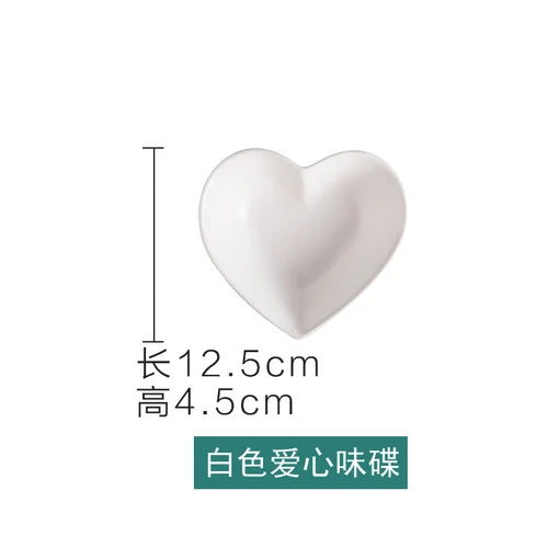 valentine Ceramic Plate Home Cutlery Cake Dishe Irregular Porcelain Plate Cooking Dishes Kitchen Utensils