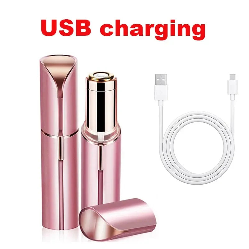 Depiladora eléctrica en forma de lápiz labial, moldeador de cejas, dispositivo de depilación para mujer, Mini instrumento de depilación Facial, vello Facial