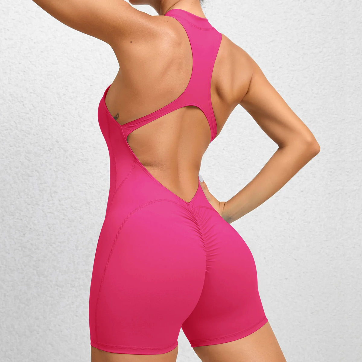 Mono deportivo corto sin mangas para mujer, conjunto de gimnasio, ropa de Yoga, peleles de entrenamiento, traje de una pieza, monos de recreación al aire libre monos para mujer conjuntos de ropa para mujer