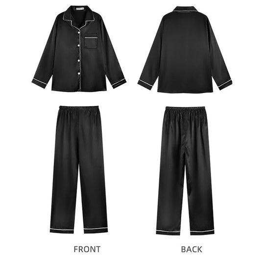 Pajamas Sets for Women 2024 Sexy Silk Women Pijama Sets Sleepwear Long-sleeve Cardigan Set Female Ice Silk Pyjamas Home Clothing