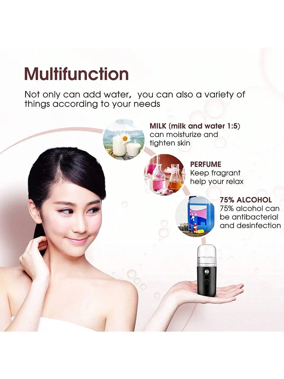 Pulverizador Facial de niebla USB, humidificador, nebulizador recargable, vaporizador Facial, instrumentos de belleza hidratantes, herramientas para el cuidado de la piel