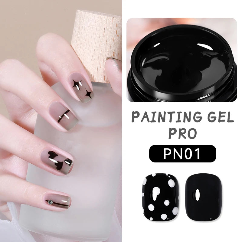 White Black Silver Spider Drawing Gel Nail Polish UV Painting Outline Gel Varnish Nails Art All For Manicure