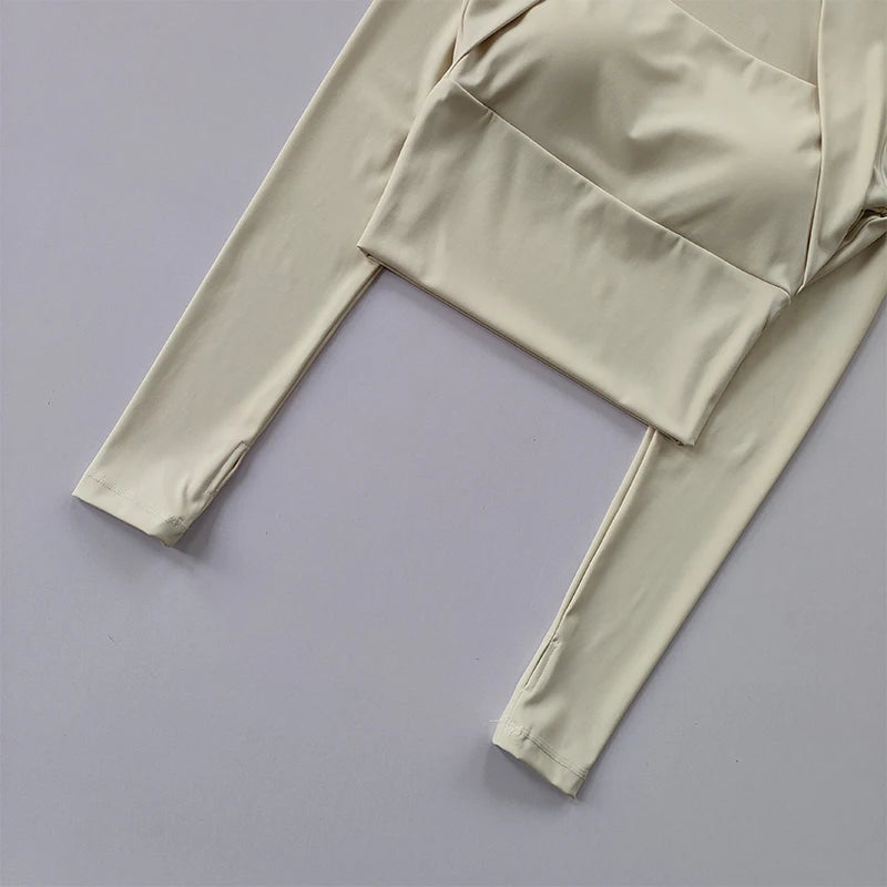 Fitness Chest Cushion Sports Top Women Long Sleeve Shirts Pra Speed Up Short Elegant Dance Yoga Clothes Small Waistband Gym