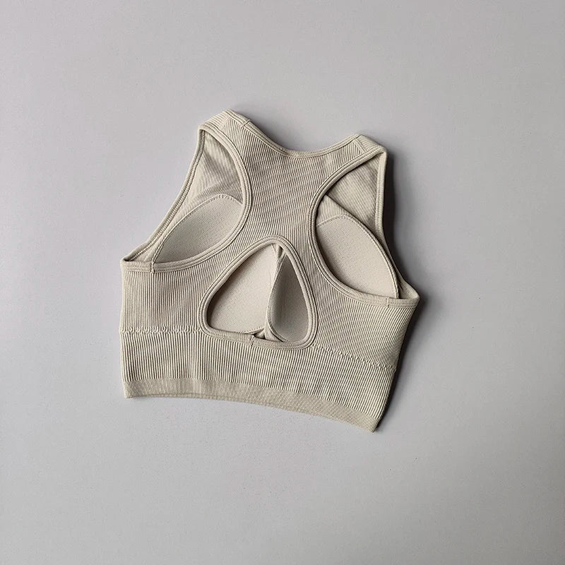 Sports Underwear Integrated Fixed Chest Pad for Women's Yoga Suit Vest Tight and Slimming Fitness Bra I-shaped Back Bra Clothes