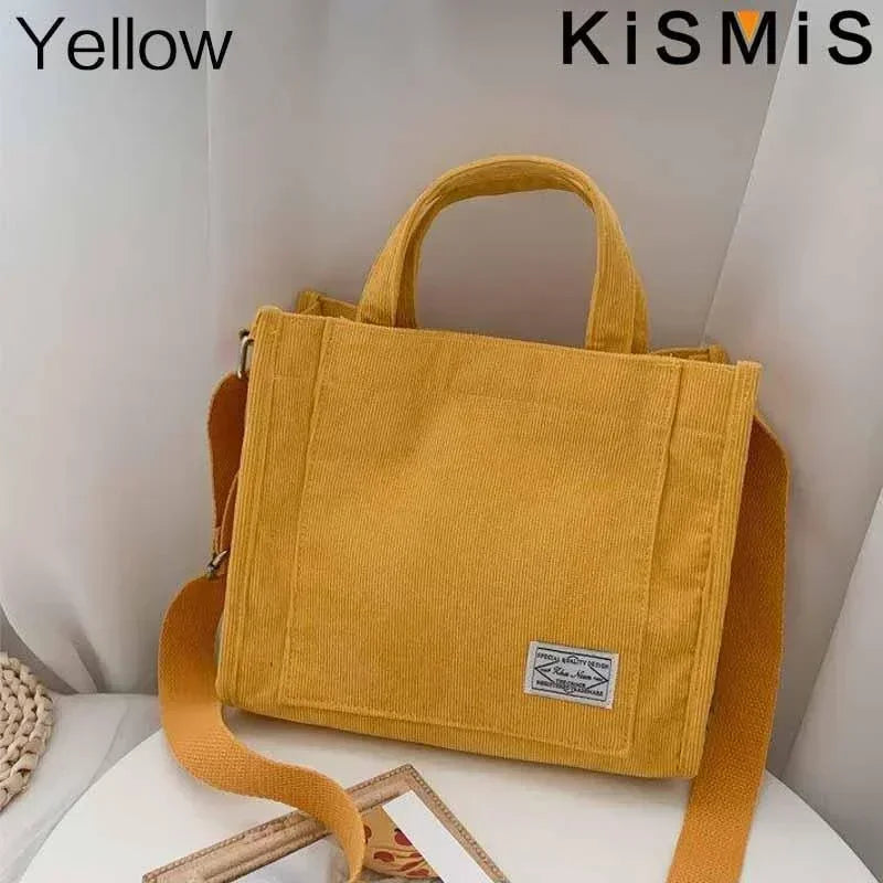 Bag For Women New Style Simple Corduroy Portable Large Capacity Bag Ins Fashion Trend Small Square Handbag