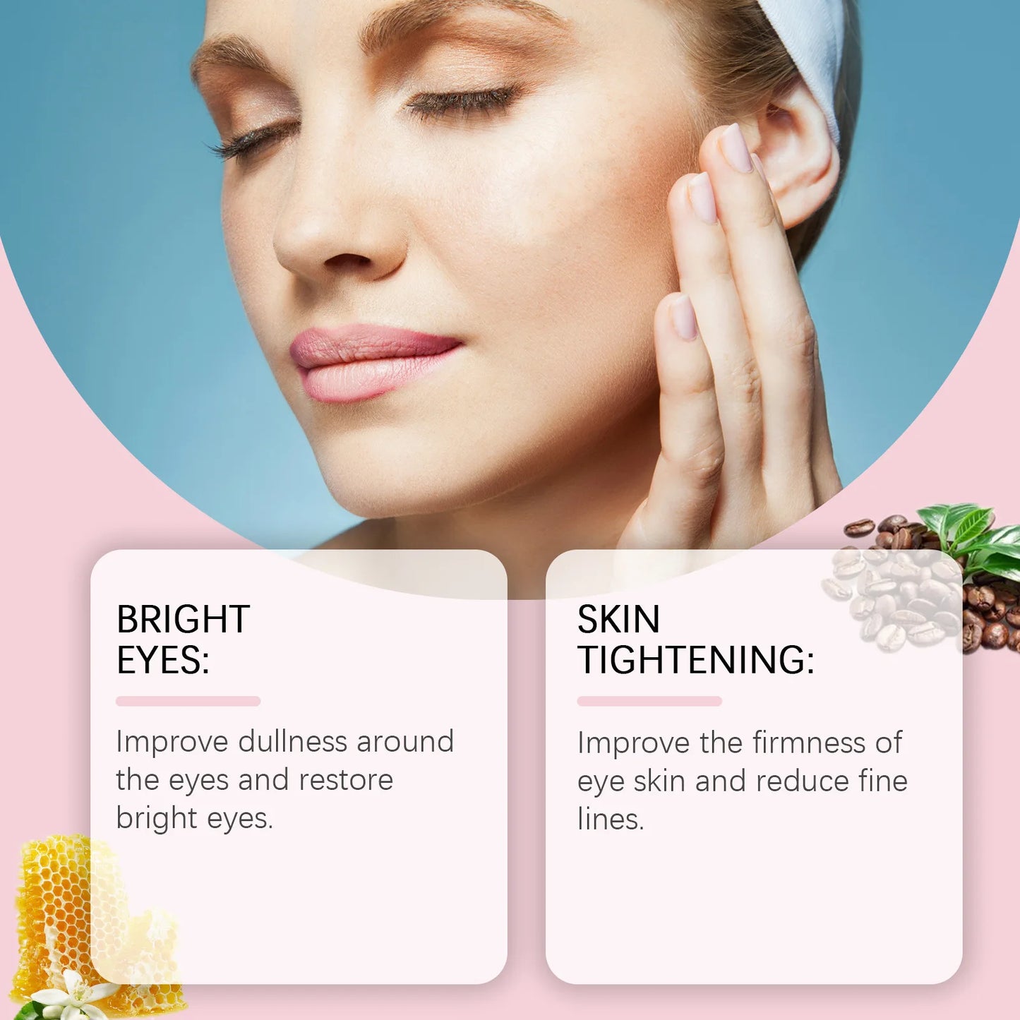 Caffeine Eye Cream Lifting Firming Anti Wrinkle Fade Fine Lines Remove Eye Bag Dark Circle Hydrating Moisturizing Eye Care Cream