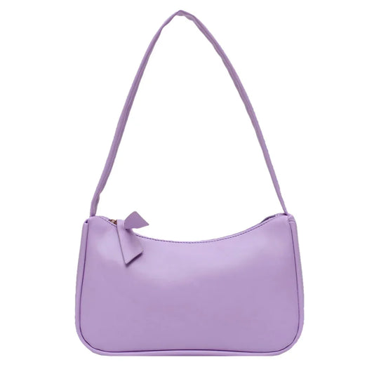 Nuevos bolsos Retro de cuero PU suave para mujer, bolsos de hombro para axilas, bolsos pequeños informales de Color sólido con asa superior, bolsos de hombro a la moda para mujer