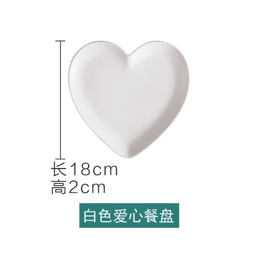 valentine Ceramic Plate Home Cutlery Cake Dishe Irregular Porcelain Plate Cooking Dishes Kitchen Utensils