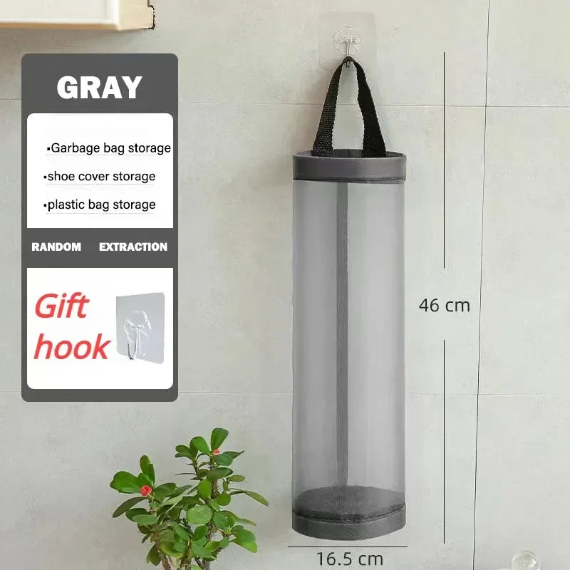 Grocery Bag Holder Plastic Bag Holder Dispenser Hanging Storage Trash Garbage Bag Kitchen Garbage Organizer