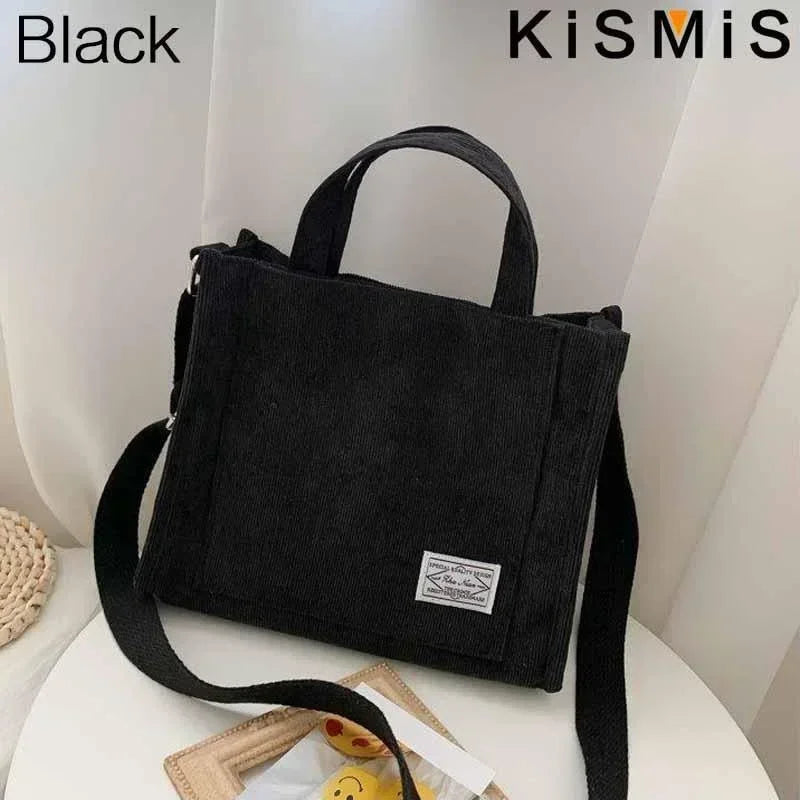 Bag For Women New Style Simple Corduroy Portable Large Capacity Bag Ins Fashion Trend Small Square Handbag