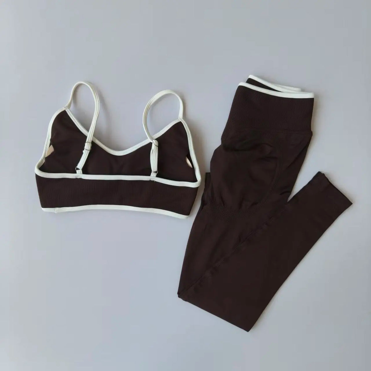 Conjuntos de mallas sin costuras para mujer, sujetadores y mallas deportivas con tiras, mallas esculpidas de cintura alta, pantalones para correr, trajes de gimnasio, 2 uds.