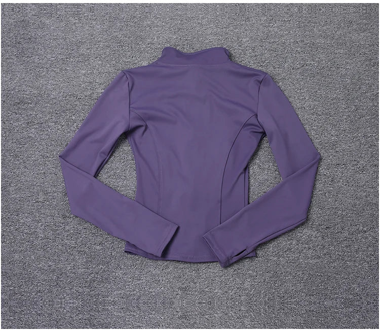 Chaqueta deportiva para mujer, camisa de manga larga, abrigo de entrenamiento, ropa de entrenamiento de gimnasia, ropa deportiva de Yoga