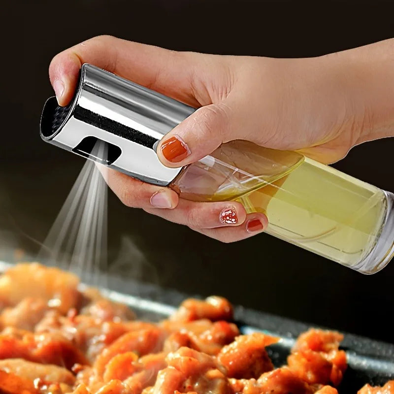 100ml Olive Oil Sprayer With Dustproof Nozzle For Kitchen, High Sealing Glass Bottle For Easy Use And Storage