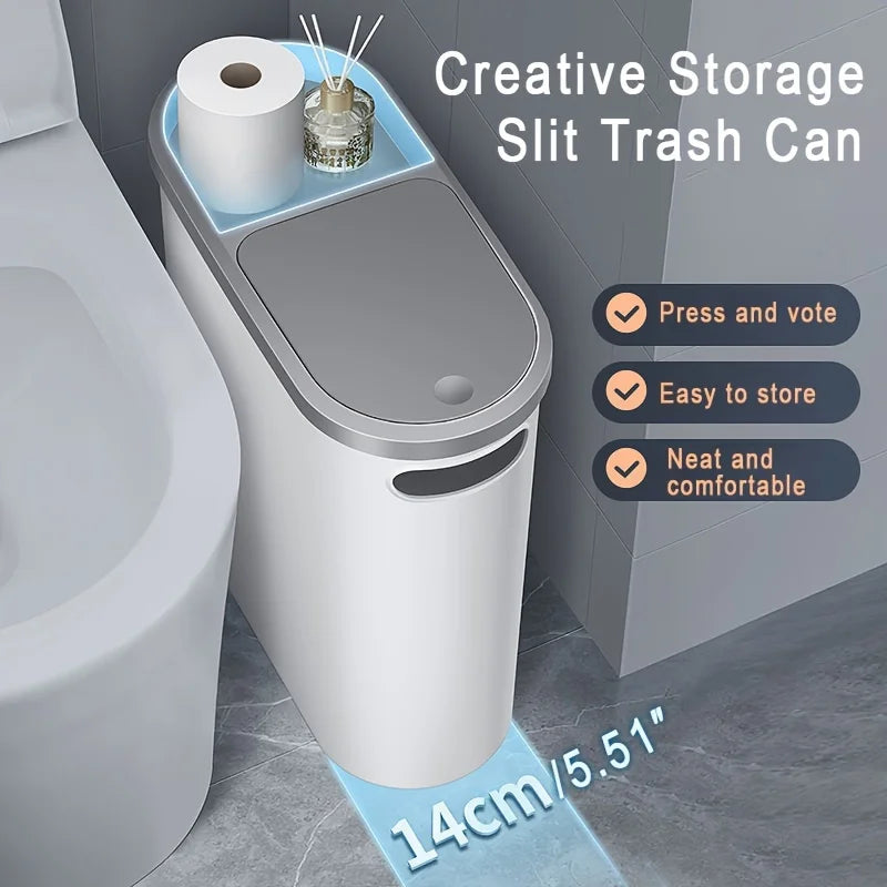 Bathroom Garbage Bin - Space saving Design, Creative Household Gap Garbage Bin