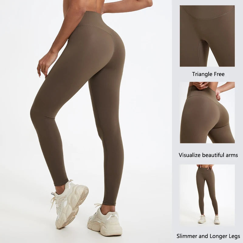 yoga leggings, cintura alta de telas súper suaves, pantalones de Yoga para gimnasio de secado rápido, mallas de entrenamiento para correr, mallas deportivas de realce para mujer