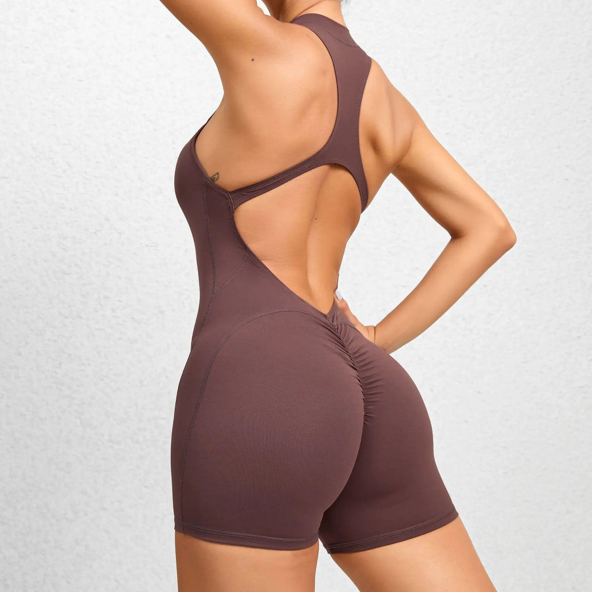 Mono deportivo corto sin mangas para mujer, conjunto de gimnasio, ropa de Yoga, peleles de entrenamiento, traje de una pieza, monos de recreación al aire libre monos para mujer conjuntos de ropa para mujer