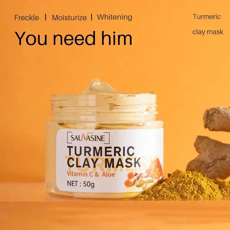 Turmeric Mud Mask Facial Purification Deep Cleansing Brightening Oil Control Beauty Anti-Acne Skincare Beauty-health Cerave