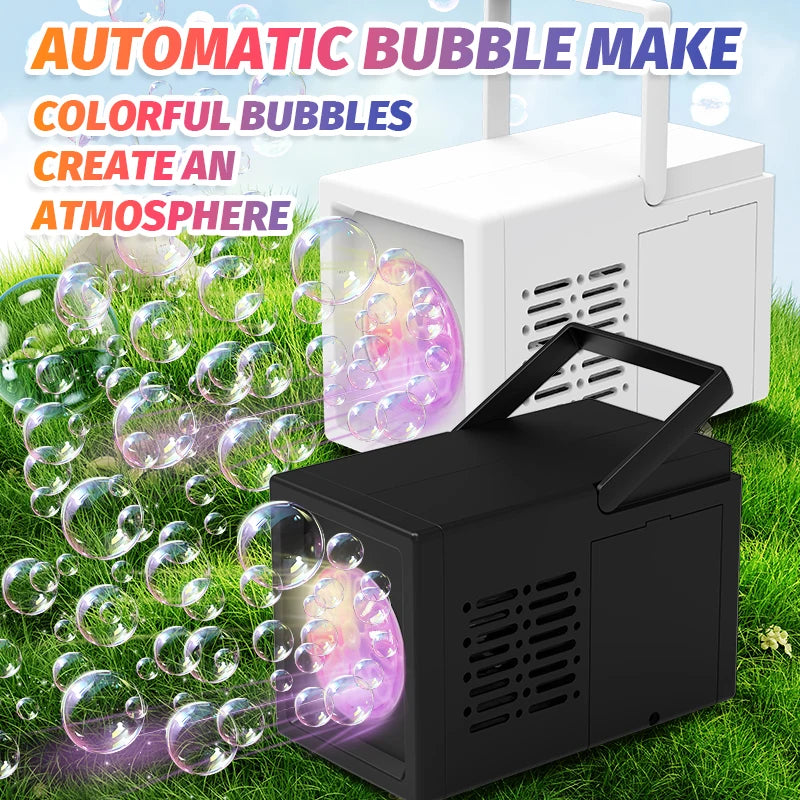 automatic bubble blowing handheld electric bubble machine toy outdoor birthday without battery and bubble water