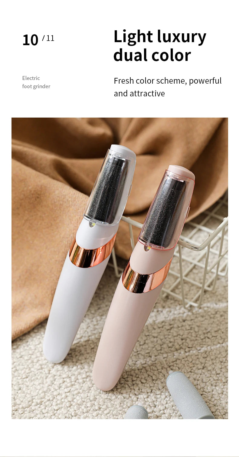 Amoladora de pies eléctrica automática, frotamiento de callos de pies, pedicura, eliminador de callos de piel muerta para máquina de belleza de pies