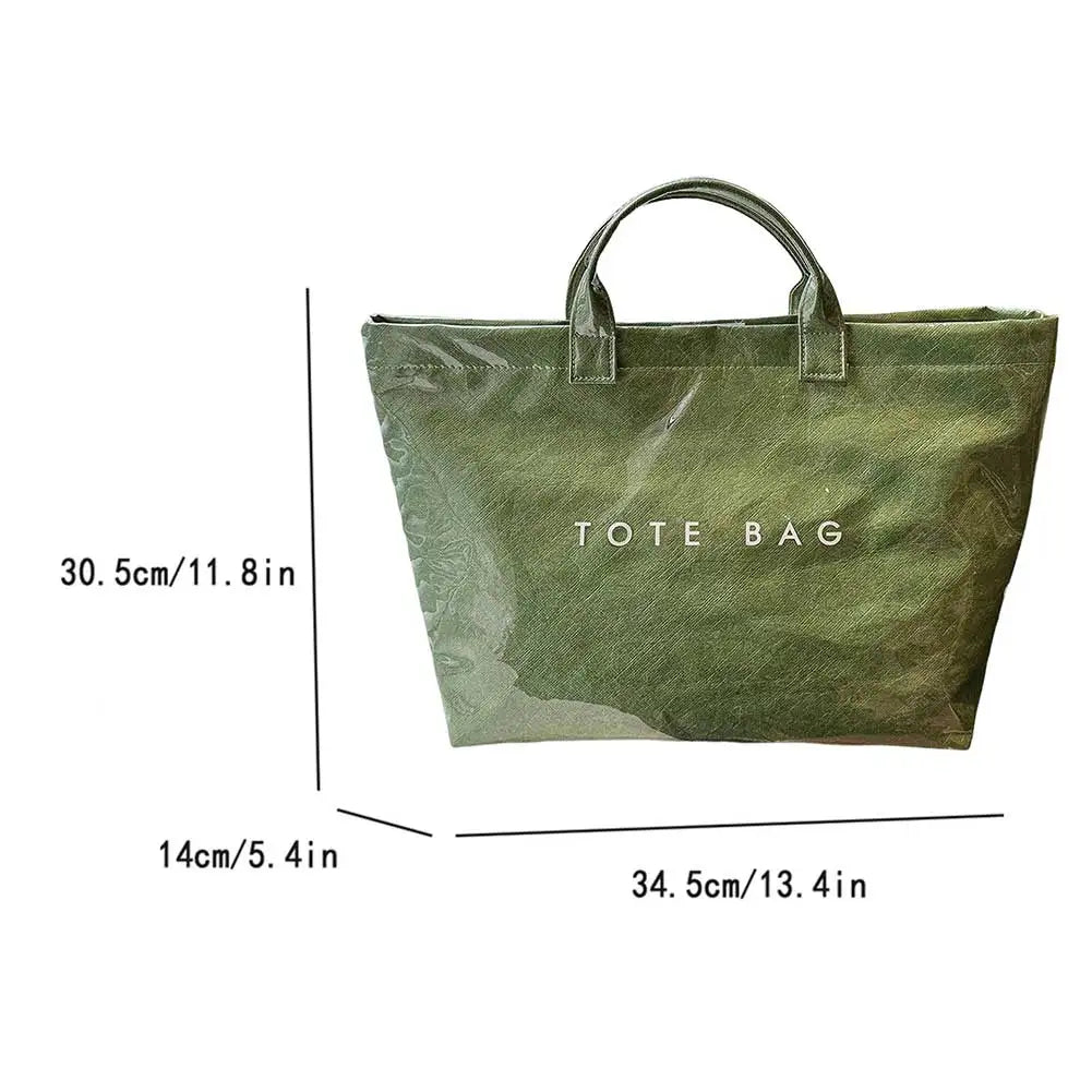 2025 New Large Handle Bag Fashion  Hot Sale Waterproof Handbag Classic Solid Tote Bags